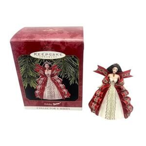 Vtg 1997 Holiday Barbie Doll Hallmark Keepsake Christmas Tree Ornament C310